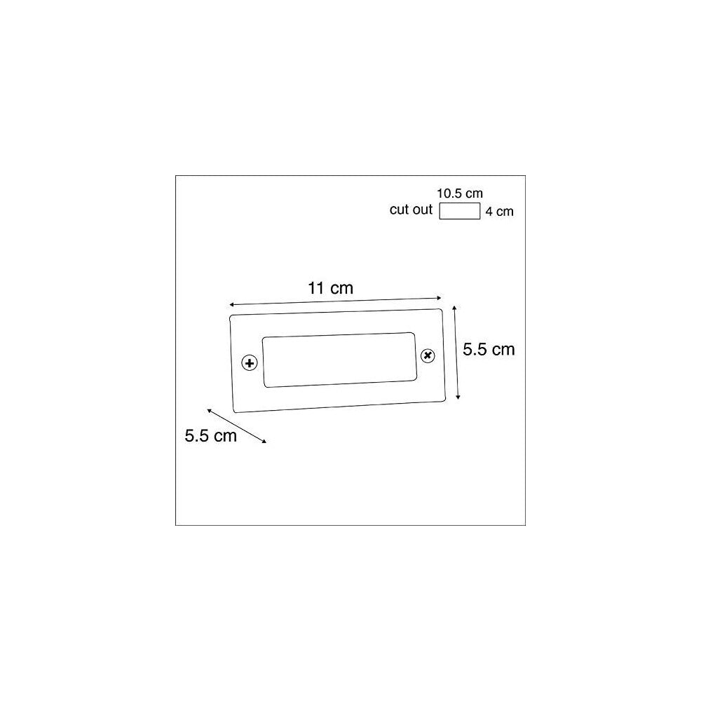 Trade Shop - Faretto Luce Led 1w Segnapasso Segnapassi Calpestabile Esterno Interno -