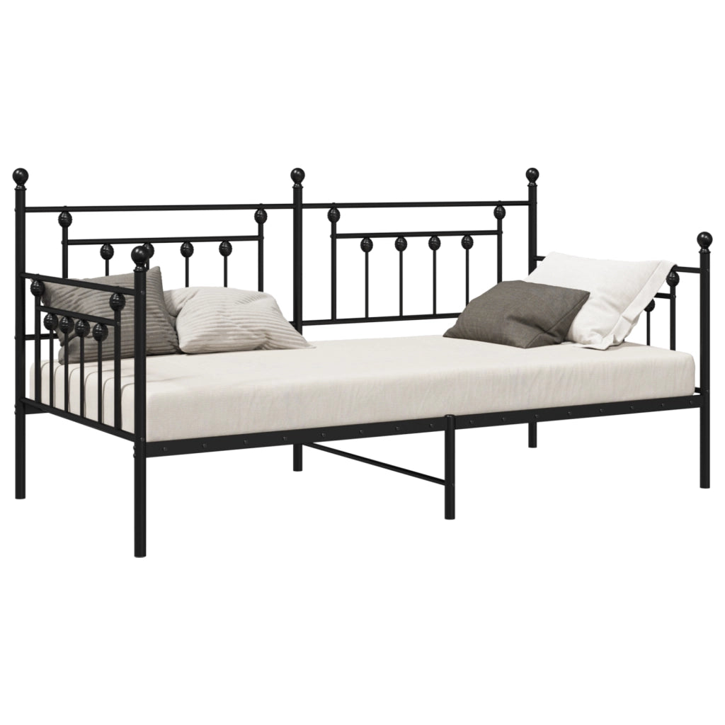 Struttura Daybed  Nera 107x203 cm in Acciaio