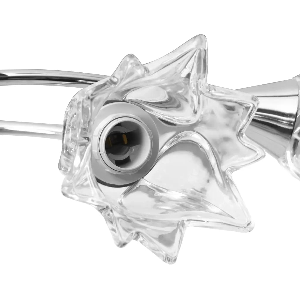 Lampadario con Paralumi in Vetro per 5 Lampadine E14 Tulipano CFW3406562
