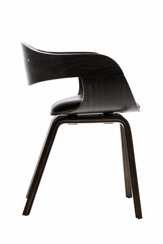 Sedia Kingston in Similpelle nero/grigio