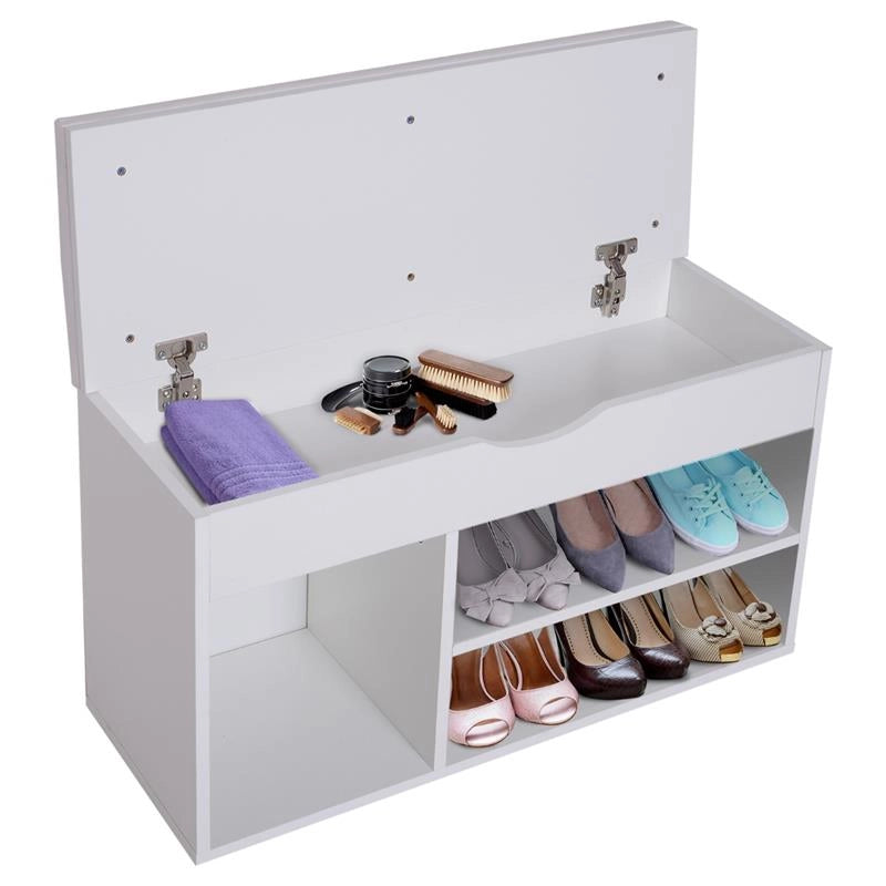 SCARPIERA A PANCA RIBALTABILE DA INGRESSO 80 X 30 X 47 CM BIANCO
