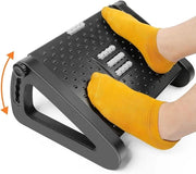 Sostegno per piedi ergonomico regolabile in altezza con funzione di massaggio per scrivania e lavoro da casa