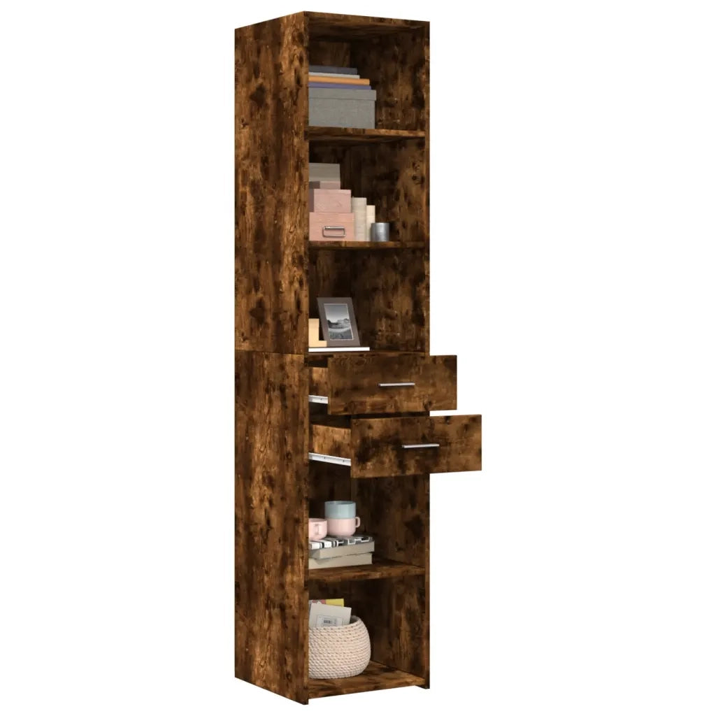 Credenza | Madia | Buffet da pranzo | Armadio da pranzo Rovere Fumo 40x42,5x185 cm in Legno Multistrato
