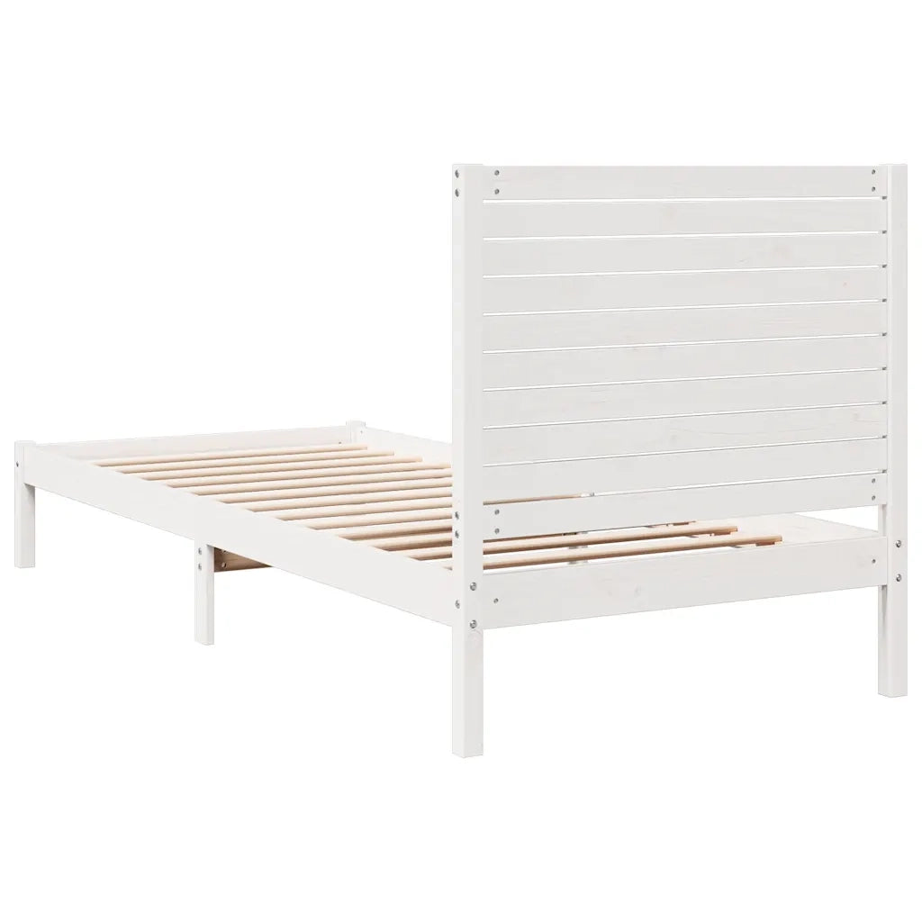 Giroletto Extra Lungo senza Materasso Bianco 90x220 cm Massello 3309310