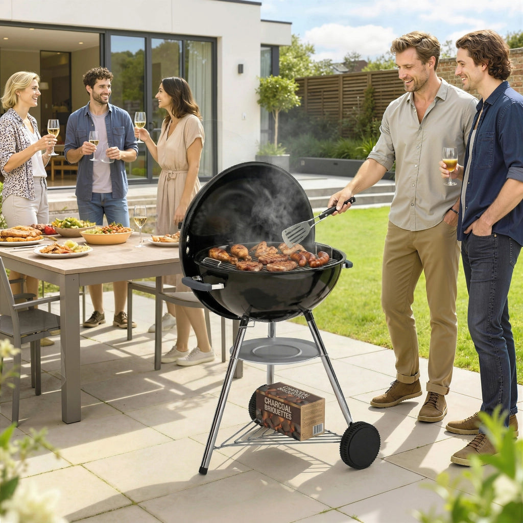 Barbecue a Carbone con Griglia Rotonda ¨C Zephmum ¨C Nero