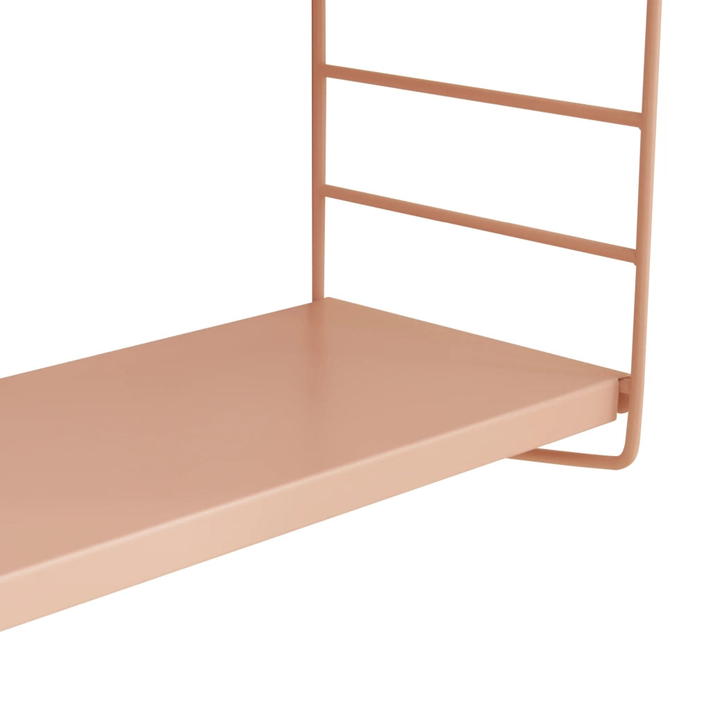 Set di 3 mensole da parete moderno mobile contenitore acciaio 50 x 60 x 15 cm beige pesca 03_0009782