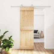 Porta scorrevole Naturale e Bianco 70 x 210 cm 3445026