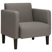 Divano Poltrona | Sedia con Braccioli Grigio Chiaro 54 cm Tessuto a Coste