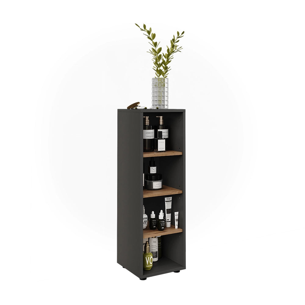 Vicco Mobiletto midi Antracite/Artisan 30 x 95 cm 4 vani portaoggetti