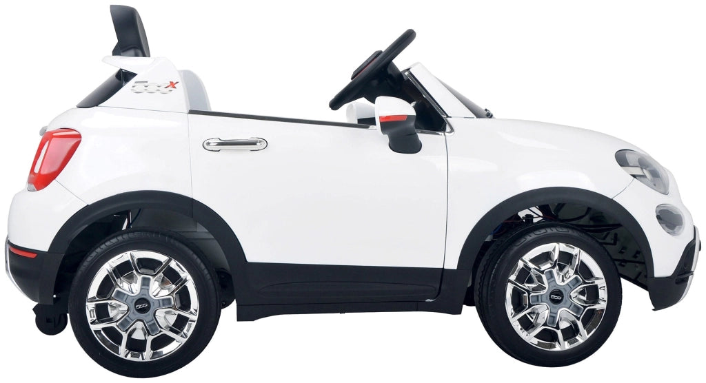 Macchina Elettrica per Bambini 12V con Licenza Fiat 500X Bianca