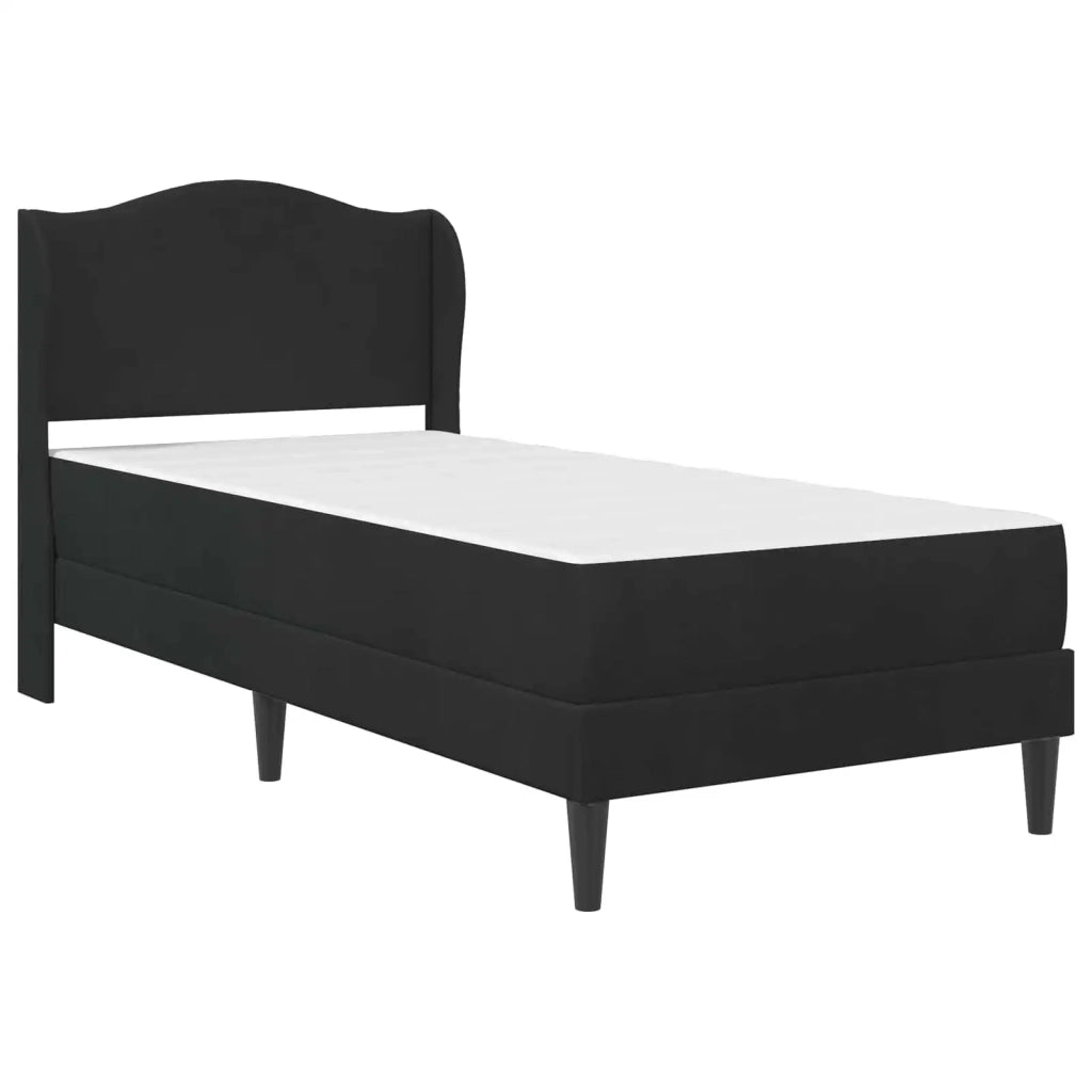Struttura del letto con testiera Nero 100 x 200 cm Velluto