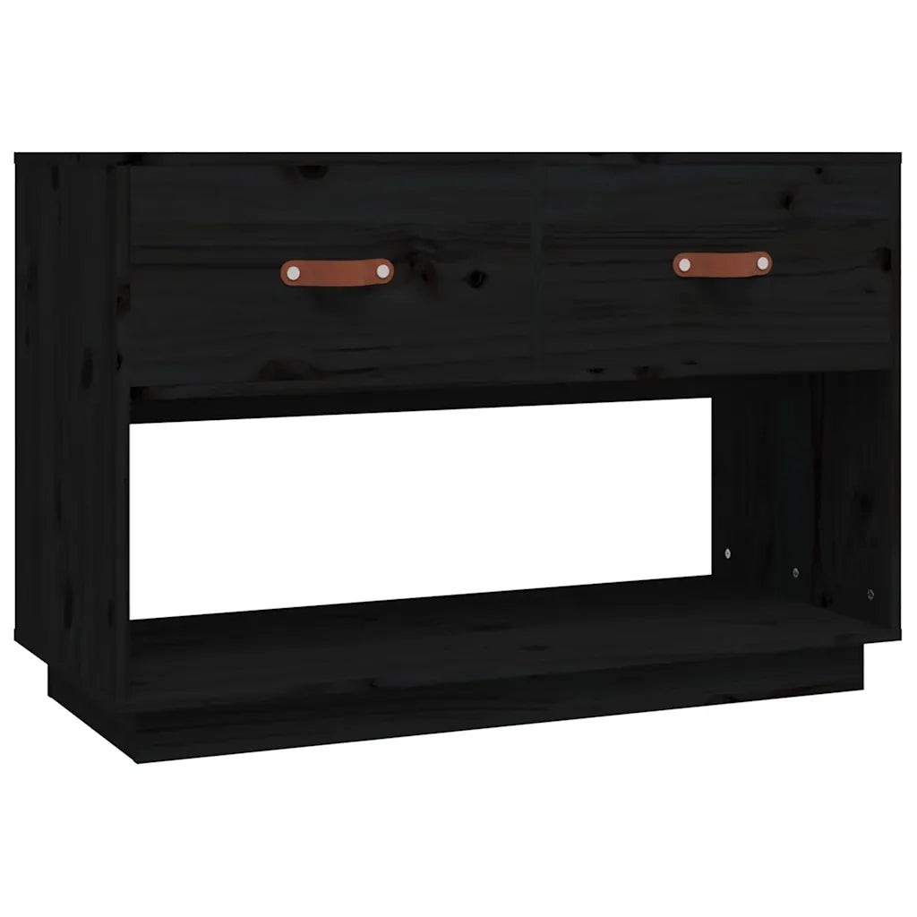 Mobile TV | Armadietto TV | Mobile Porta TV Nero 90x40x60 cm in Legno Massello di Pino