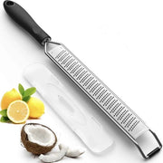 Zester a stantuffo in acciaio inossidabile con copertura protettiva zester a formaggio con impugnatura in silicone zester a limone zester a mano zester a Parmigiano zester a gheriglio zester a muschio di noce zester per cucina