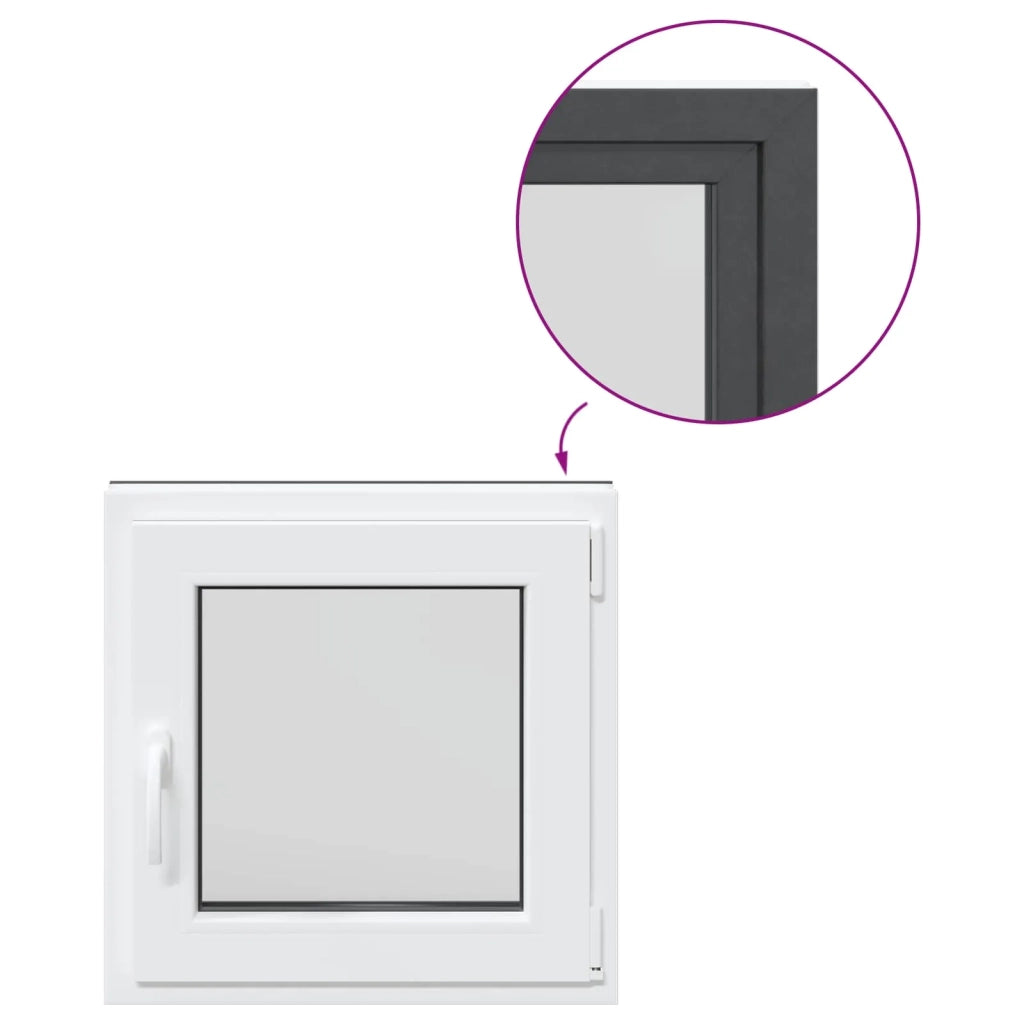 Finestra per Soffitta RISOR 60 x 60 cm PVC e Vetro Antracite CFW5825483