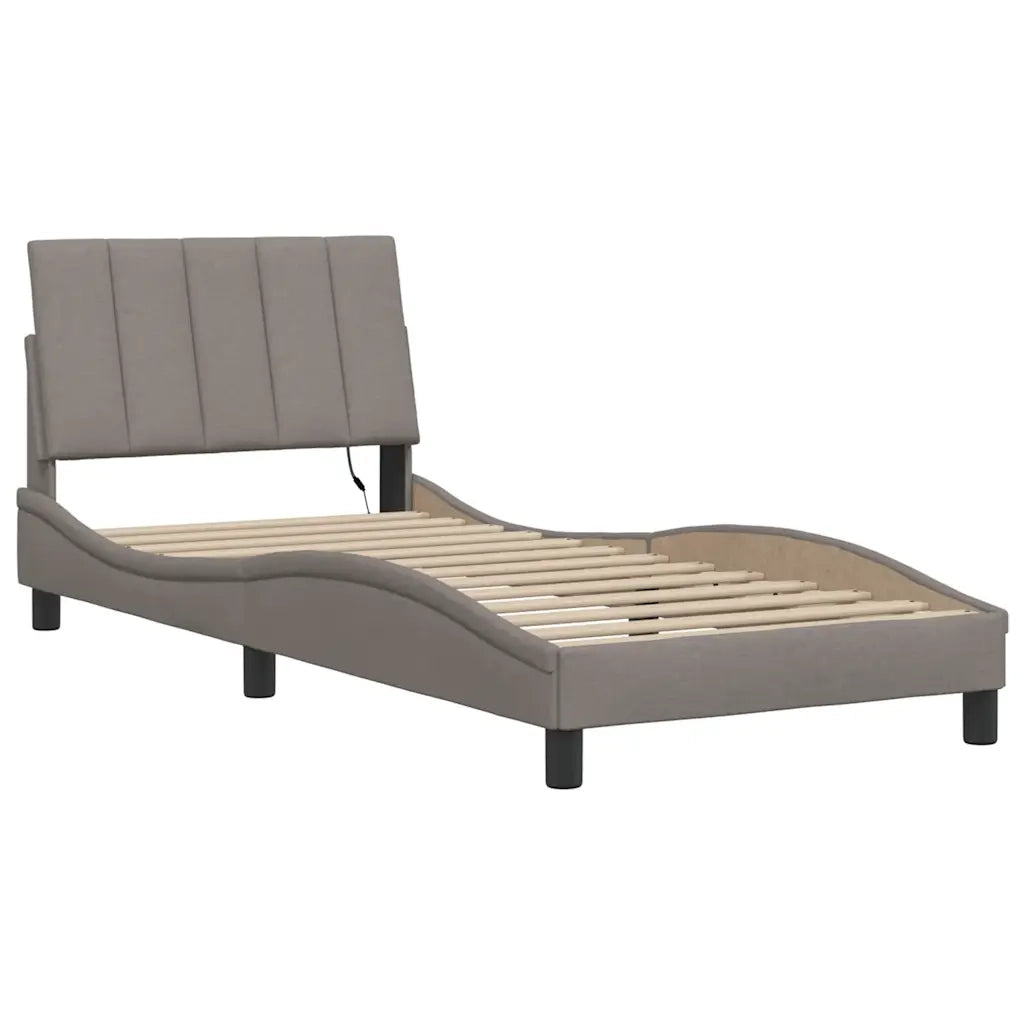 Giroletto senza Materasso Hanko Tortora 90x190 cm Tessuto