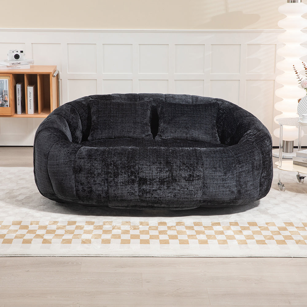 Pouf - Xylo - Chenile nero interno/esterno