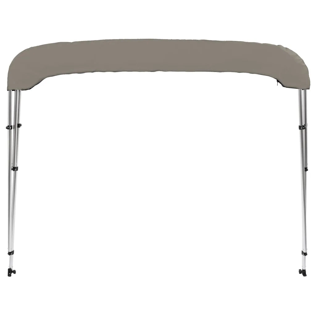 Bimini di Prua con Tendalino 3 Archi Grigio 183x140x137 cm