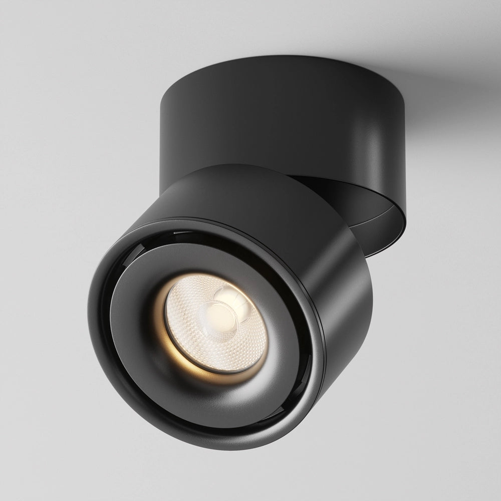 Plafoniera LED Maytoni Yin nera 10cm 15W 3000K dimm.