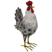 Figura decorativa in metallo grigio 22x14x36h cm