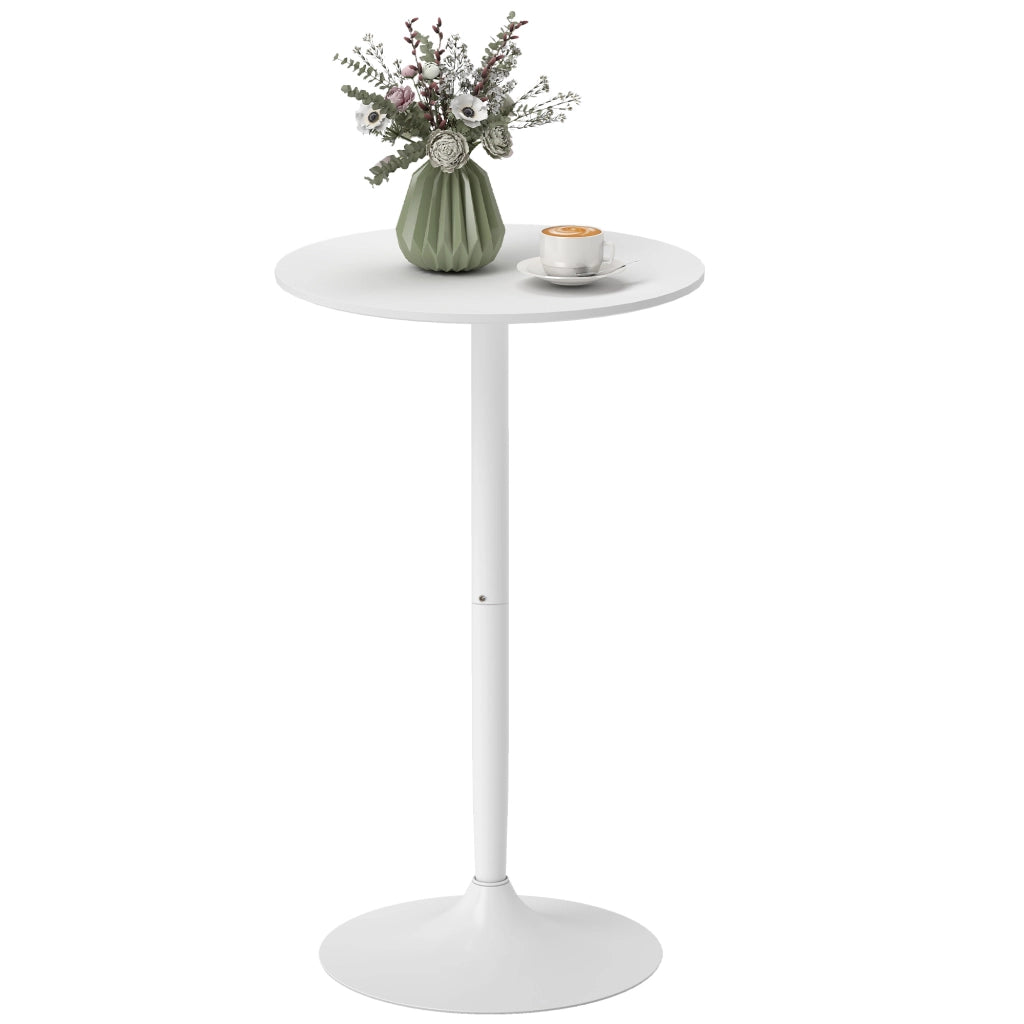 Tavolo Bar Isola Cucina Rotondo Alto Salvaspazio ?60x102 cm Bianco