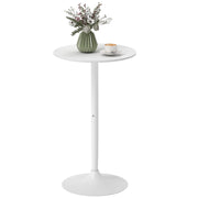 Tavolo Bar Isola Cucina Rotondo Alto Salvaspazio ?60x102 cm Bianco