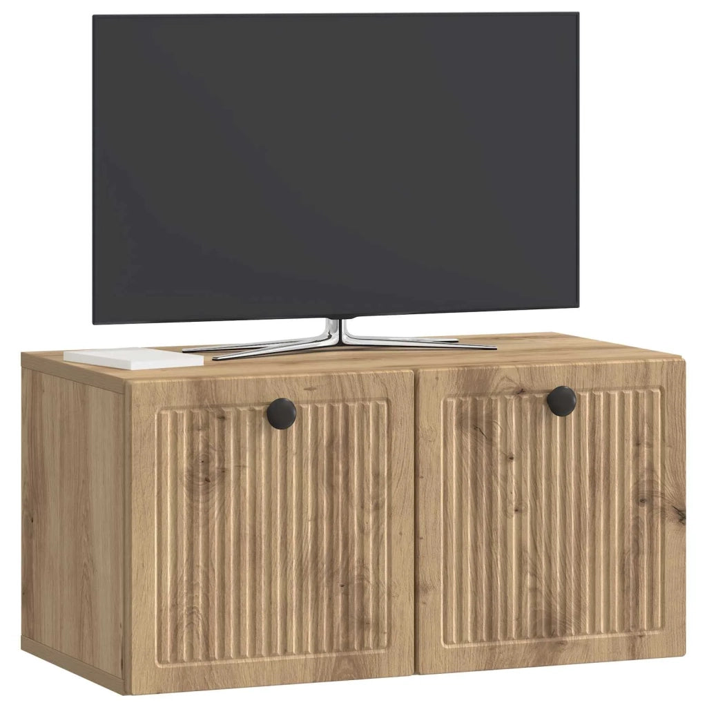 Mobile Porta TV da Muro Rovere Artigianale 59,5 x 31 x 30 cm