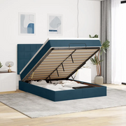 vidaXL Struttura Letto Pouf con Materassi 140x190 cm in Velluto