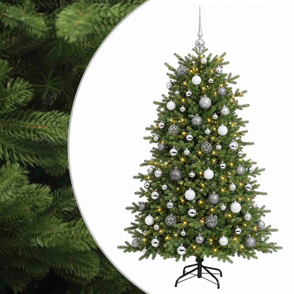 Albero di Natale artificiale con palline 180 cm 300 LED 3467243
