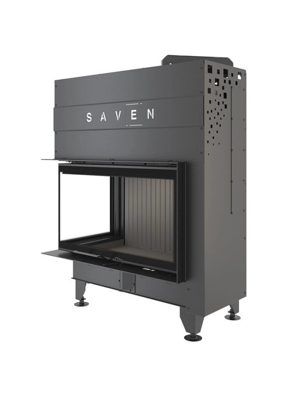 Caminetto ad angolo Nero Inserto Apertura sinistra Energy Up 85x50x47 (17,0 kW) ECO