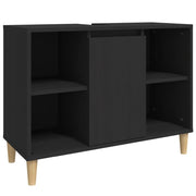 Mobile lavabo 80 x 33 x 60 cm in legno ingegnerizzato nero 02_0006846