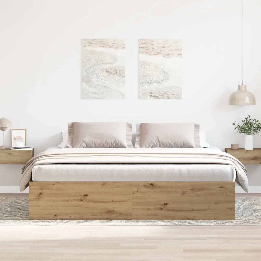 Giroletto senza Materasso Rovere Artigianale 200x200 cm 3328870