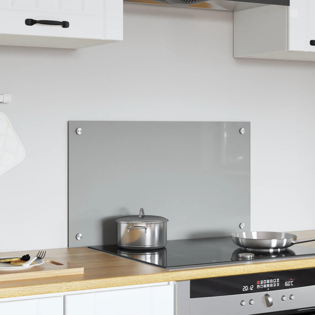 Schienale Cucina Grigio Chiaro 70x40x0,6 cm Vetro Temperato