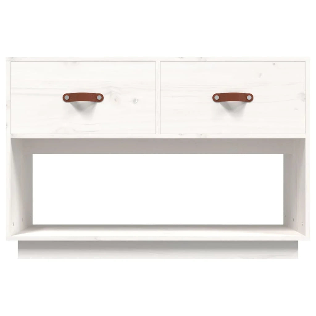 Mobile TV multimediale scaffale TV credenza mobile TV sala da pranzo soggiorno camera da letto 90 x 40 x 60 cm legno di pino massiccio bianco 02_0026358