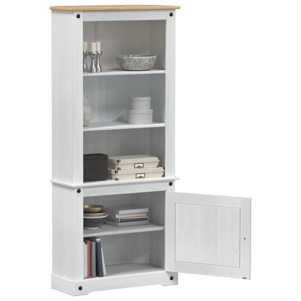 Credenza Bianco 74 x 38 x 170 cm Pino massello 42024950
