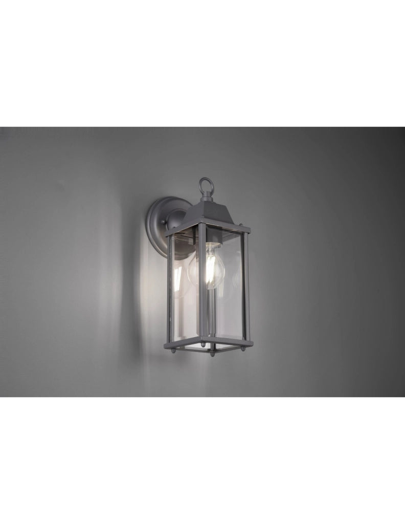 Applique Lanterna Antracite E27 per Esterno Olona Trio Lighting