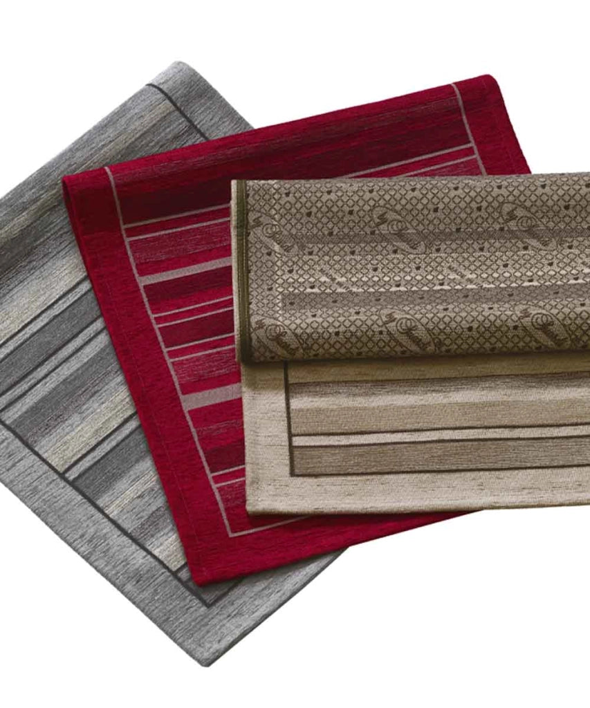 Tappeto STYLE ARANCIO cm.55x115 moderno a righe, passatoia cucina multiuso lavabile velour antiscivolo