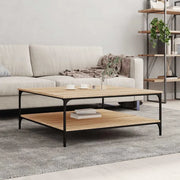 Tavolino Salotto-Tavolino da soggiorno-Tavolo Rovere Sonoma 100x100x40 cm Legno Multistrato 857881