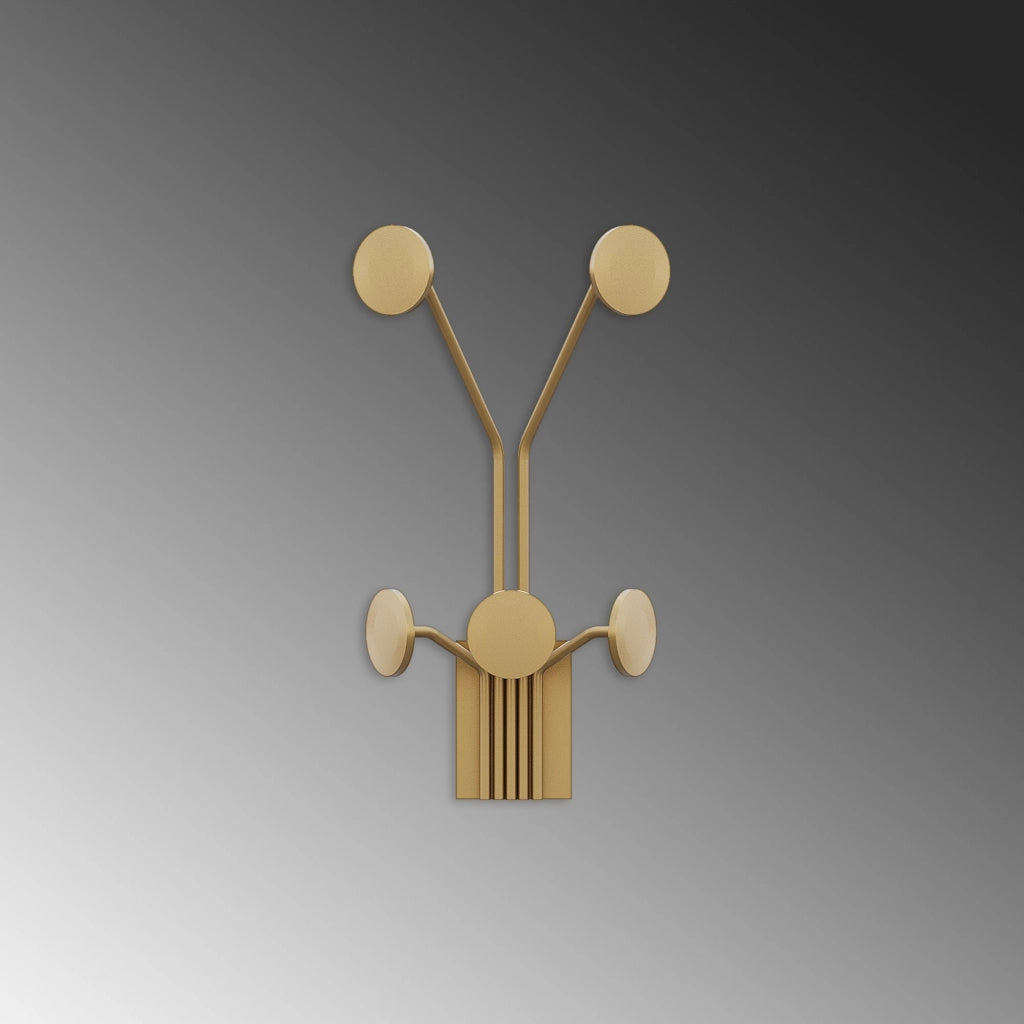 Gancio da parete in metallo "Giraffe" - 24 x 16 x 40 cm - Oro