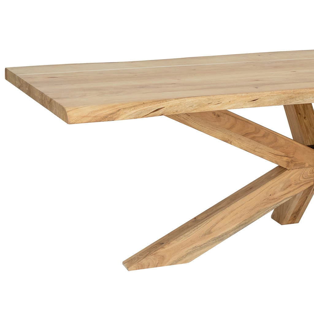 Tavolo da pranzo in legno marrone 180x90x76h cm
