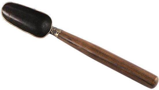 Tavola da caffè vintage, theschep metallico con manico in legno, cucchiaio multifunzionale per caffè, cucchiaio per tè, cucchiaio per dosare, cucchiaio, set di utensili per il tè da cucina