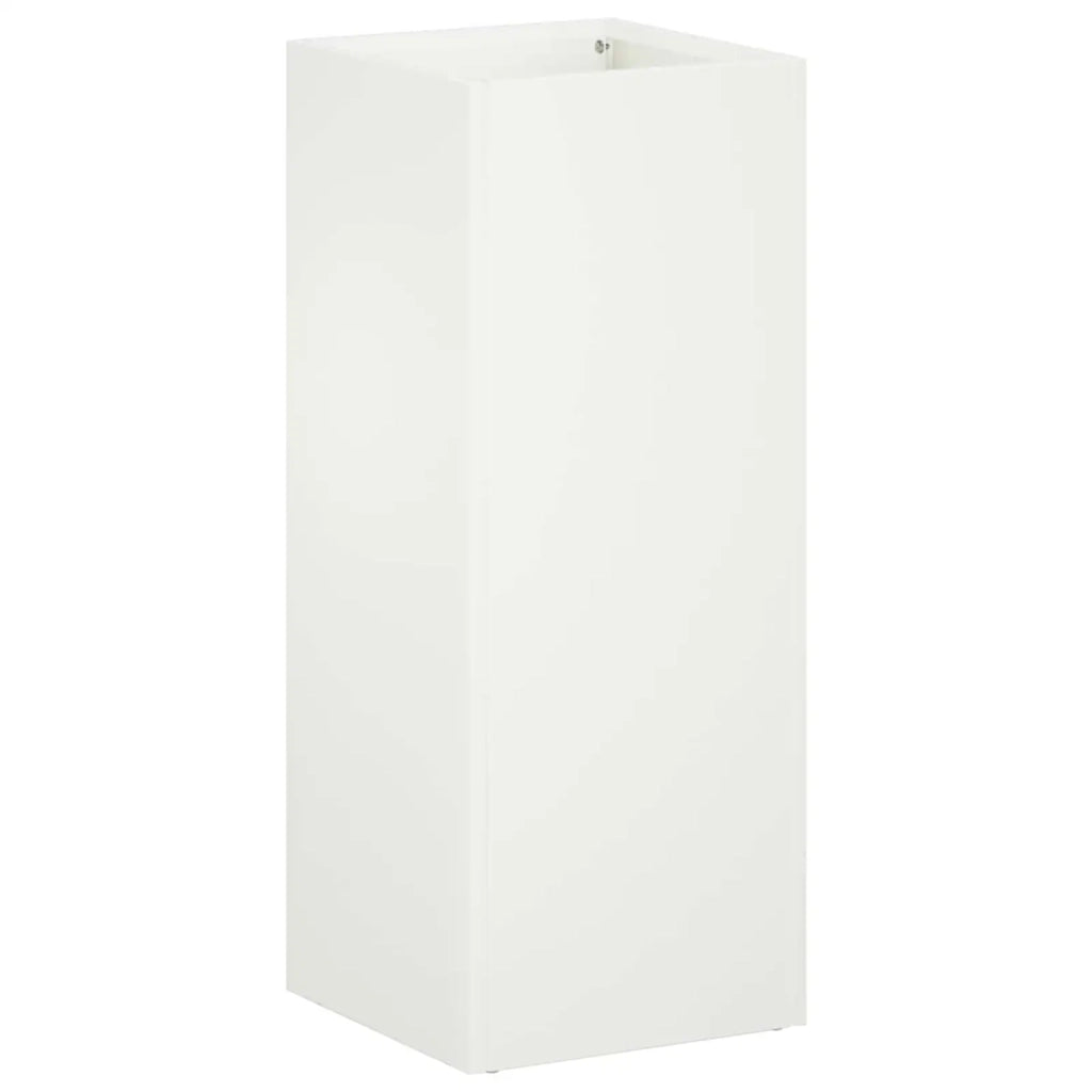 Vaso da giardino 2 pz Bianco 20 x 20 x 40 cm 8005291