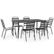Set da Pranzo da Giardino 7 pz in Acciaio Grigio Scuro cod mxl 73530