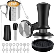 Set di Barista completo - 22 pezzi di accessori per espresso con 51 mm tappatore, Wdt Tool, tappamatto, cucchiaio per mescolare, spremiagel - Adatto per uso domestico - Idea regalo