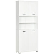 MOBILE BAGNO CON 2 ARMADIETTI ANTE E 2 RIPIANI APERTI 80X33.5X190 CM BIANCO
