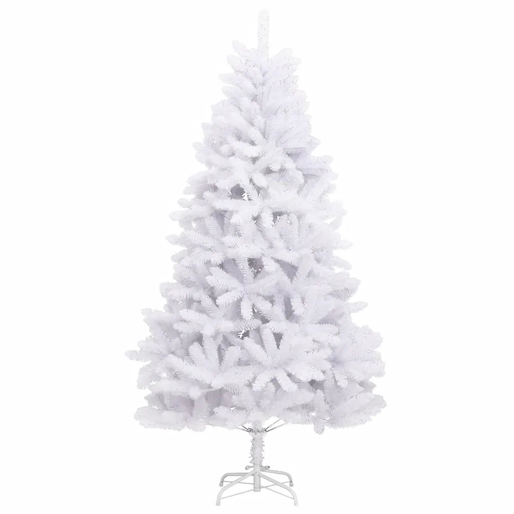 vidaXL Albero di Natale Artificiale Incernierato con Base Bianco 180cm