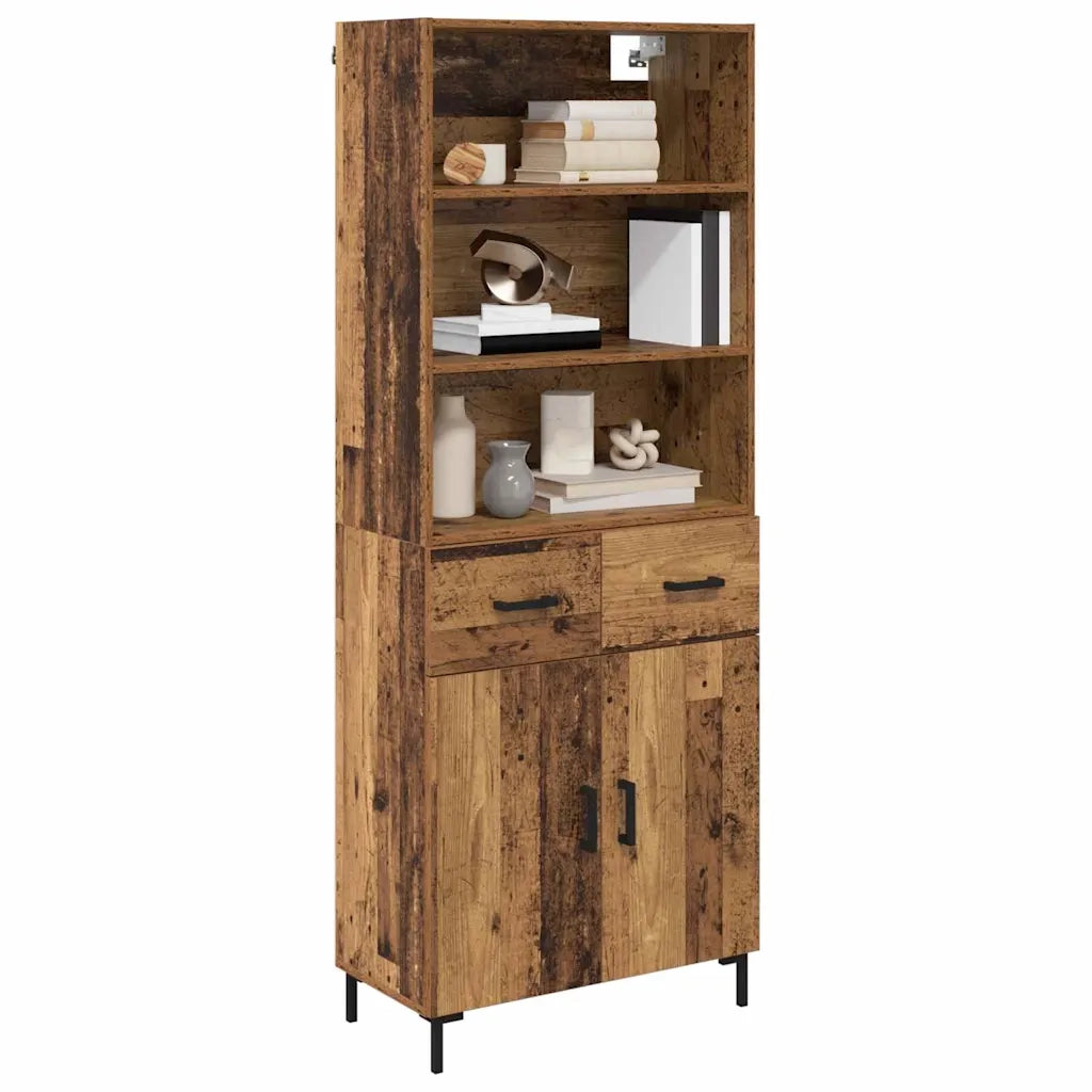 Credenza-Buffet-Armadio da cucina Legno vecchio 69,5 x 34 x 180 cm Legno multistrato 421330