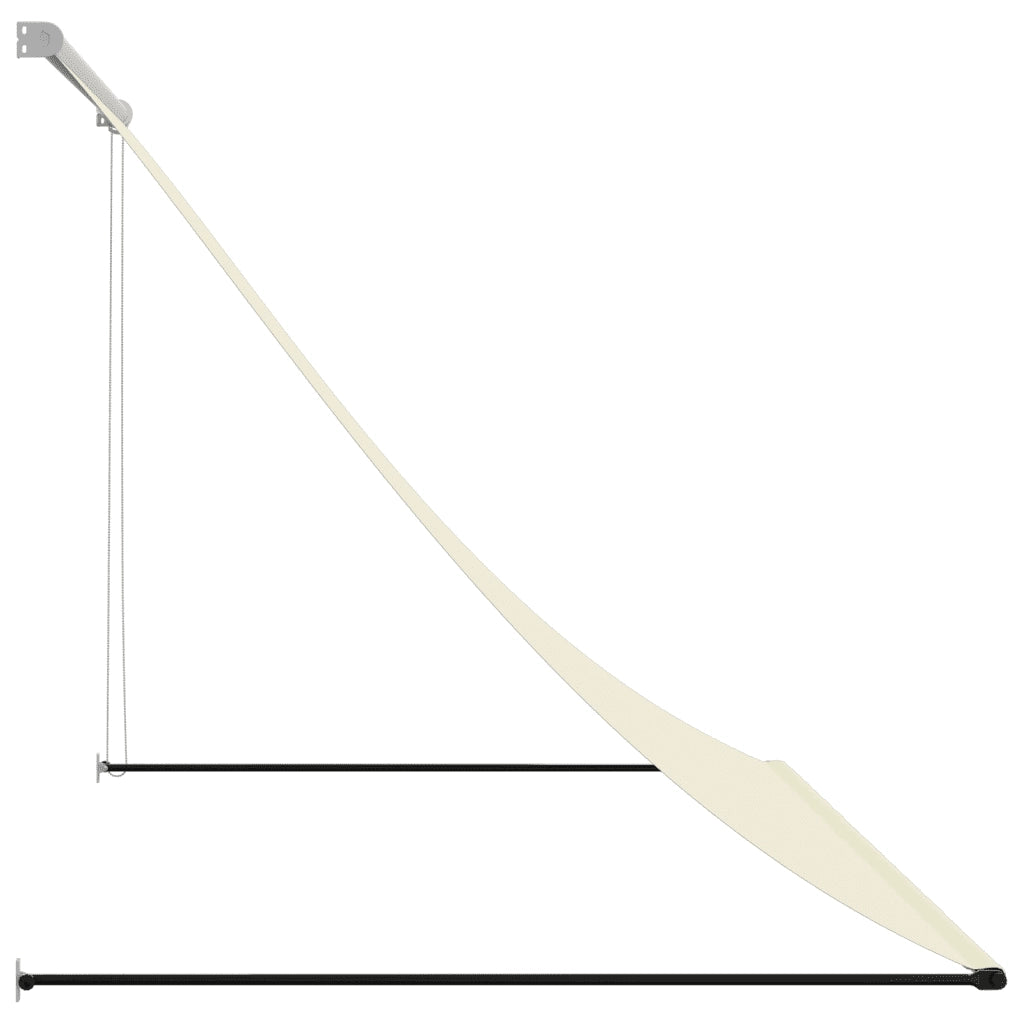 Tenda da Sole Retrattile Crema 200x150 cm in Tessuto e Acciaio 368759