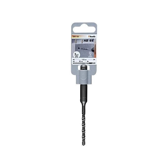 KWB 2411-35 HB 44 Punta per Martello SDS-Plus 5 mm Lunghezza 110 mm Acciaio 40Cr per Calcestruzzo e Muratura
