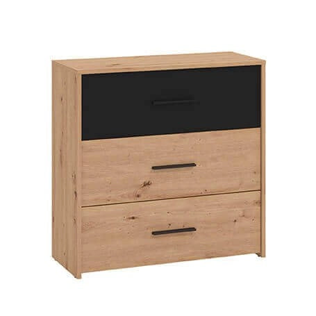 comò tre cassetti moderno minimal in legno cm 80 6x33 2x80 5 h - TIMBER