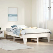 Letto senza Materasso-Struttura Letto Bianco 120x190 cm Legno Massello di Pino 689061